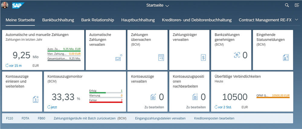 Figure 2: SAP Fiori ® enables user-friendly operation of the many functions in SAP BCM.