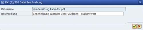Die Grundfunktion lässt sich komfortabel in vorhandenePROMOS-Lösungen integrieren, so dass Dokumente sowohl in unsererKorrespondenz-Schnittstelle OpenPromos® Corporate Correspondence (OPCC), in derHandwerkeranbindung HWK als auch in der elektronischen Aktenverwaltung REdesk individuellbenannt werden können. Optional unterstützen wir auch bei der Übermittlung derindividuellen Bezeichnungen an ein (externes) Fremdarchiv. Darüber hinausbieten wir um dieses praktische, kleine Tool, das Ihnen einen großen Vorteil imTagesgeschäft liefern wird, ein Paket umfangreicher Dienstleistungen aus dem HausePROMOS an. Sprechen Sie uns hierzu gerne an! Wir freuen uns auf IhreNachricht! Neue PROMOS Funkionalität "Gib dem Kind einen Namen"