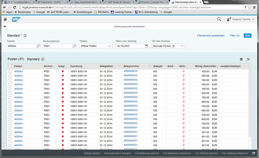 Figure 2: SAP Fiori ® applications provide access to the data via a browser in a simplified interface. SAP Fiori Applikationen stellen den Zugriff auf die Daten über den Browser in einer vereinfachten Oberfläche zur Verfügung