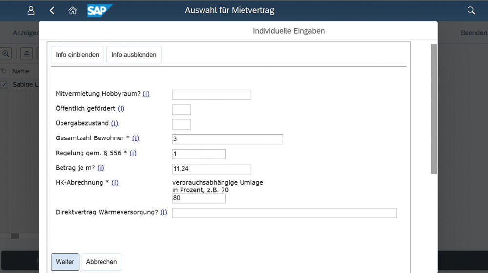 Figure 2: The new solution streamlines the filling of manual-entry placeholders on a single screen. OpenPromos Corporate Correspondence in SAP Fiori
